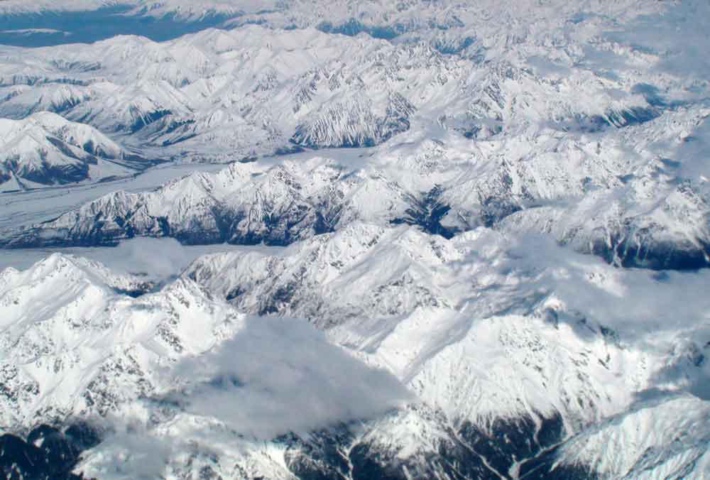 258 - Nueva Zelanda, Alpes de N. Z. - imagenes aereas